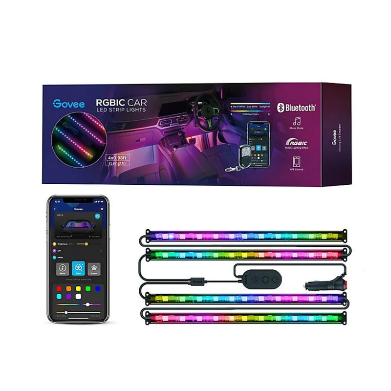 Govee RGBIC Interior Car Lights Without Remote Control - إضاءة